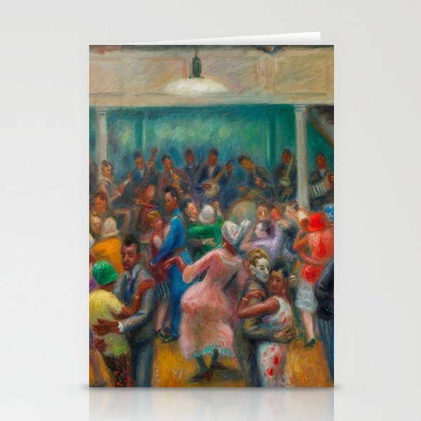 African American Masterpiece Bal Martinique Harlem Dance Hall Friday Evening Party portait painting by William Glackens Stationery Cards