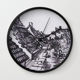 Street in Saintes-Maries by Vincent van Gogh Wall Clock