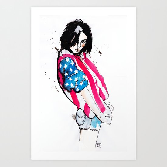 American girl Art Print