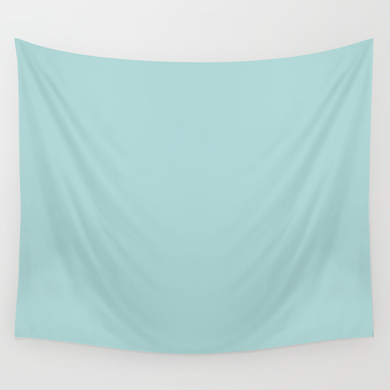 Cymbals Light Turquoise Wall Tapestry