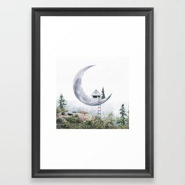 Moon House Framed Art Print