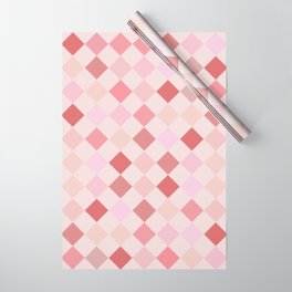 Pinkie Slanted Checker Wrapping Paper