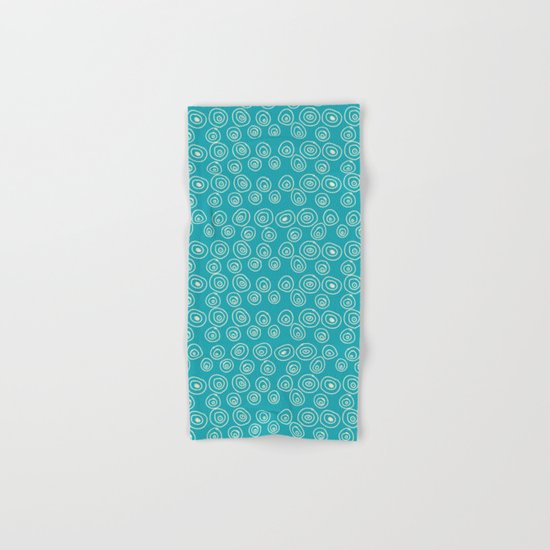 Blue Scribbles Pattern 01 Hand & Bath Towel