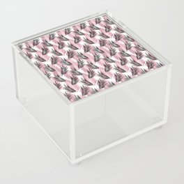 Pretty Girly Palm Leaves Pattern Acrylic Box