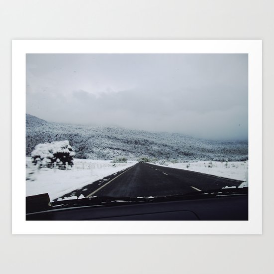 On the road Art Print