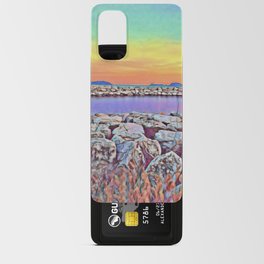 A Psychedelic And Colorful Sunset On White Rocks In Naples (Italy)  Android Card Case
