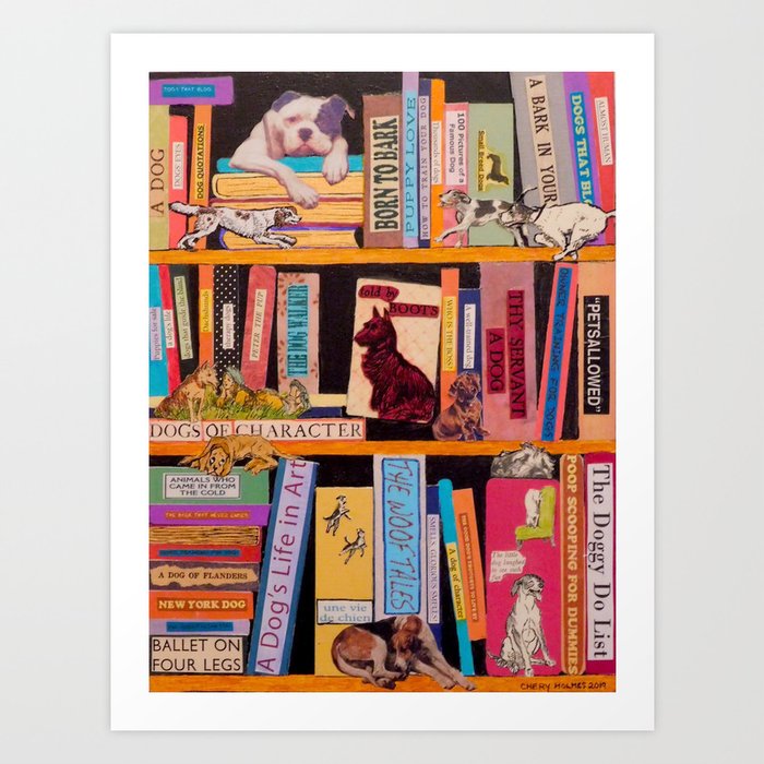 Dog Books With A Difference Art Print