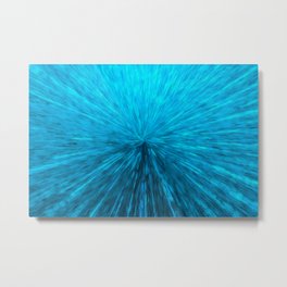 Bursting Blue Energy Metal Print | Oil, Chaotic, Elegant, Complex, Digital, Fractal, Watercolor, Geometric, Blue, Graphicdesign 