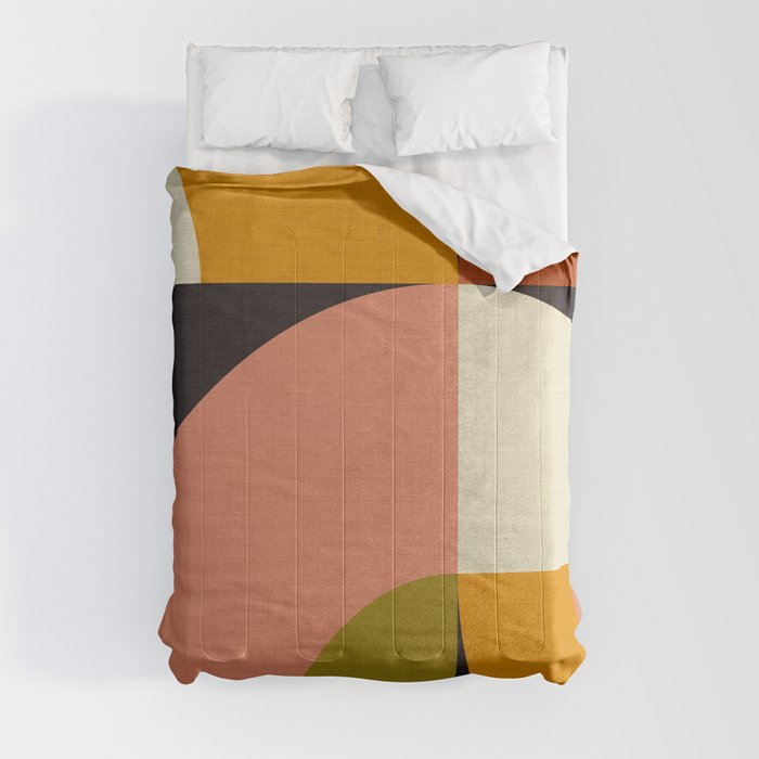 geometric modern mid century Comforter