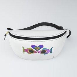 Two Dilated Fish in Love Fanny Pack