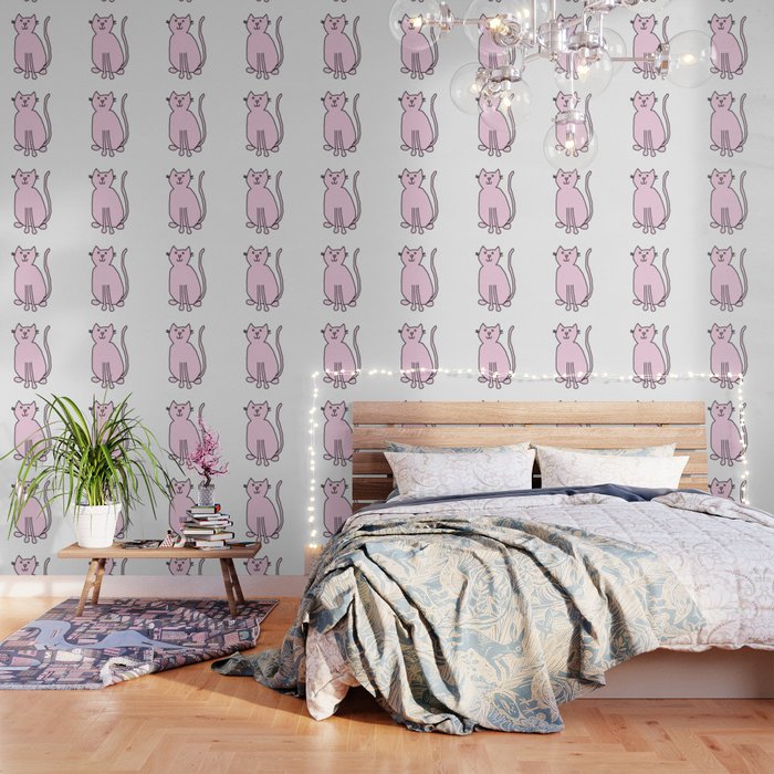 Cute Pink Cat With Green Eyes Wallpaper By Ellenhenryart Society6 Download, share or upload your own one! society6