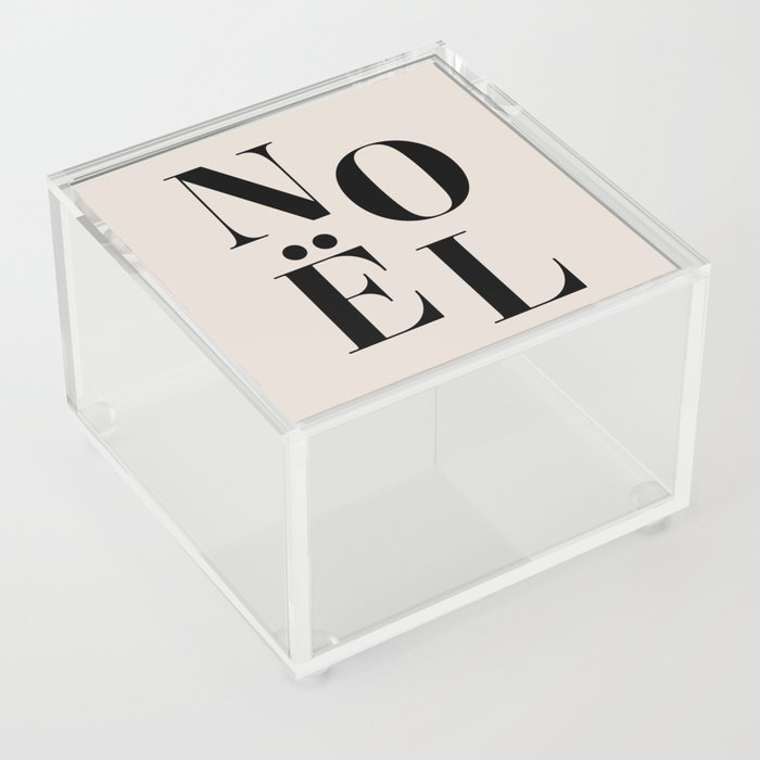 Noel in beige Acrylic Box