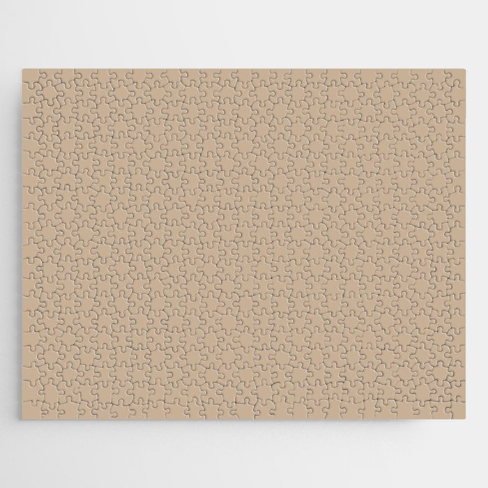 Pantone Hazelnut 14 1315 Trendy Earth Tone Solid Color Jigsaw Puzzle by