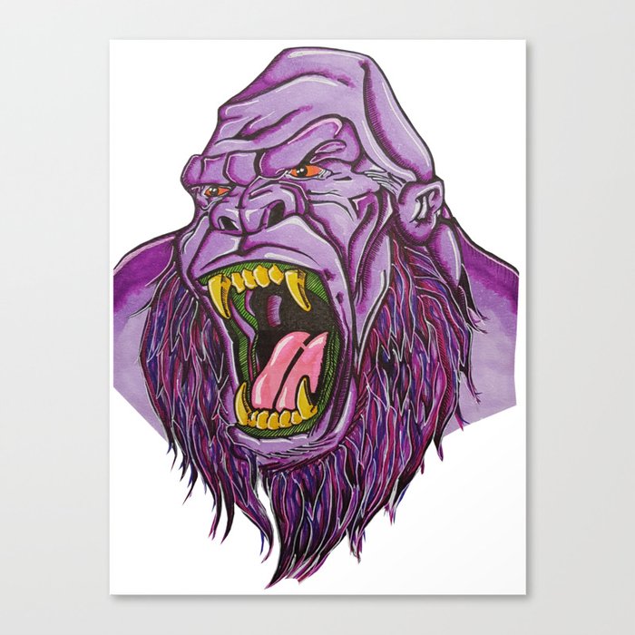 Purple Bigfoot/gorilla hybrid Canvas Print