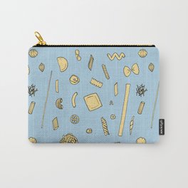 Pasta pattern blue Carry-All Pouch | Graphite, Pizza, Digital, Drawing, Black And White, Comic, Food, Pates, Italia, Vintage 