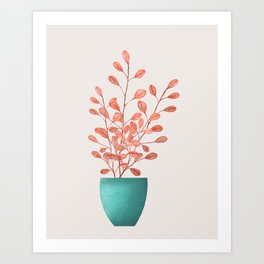 Plant in Vase 7, Minimalist Art Print