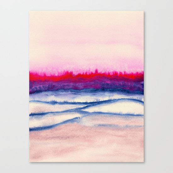 Watercolor abstract landscape 29 Canvas Print