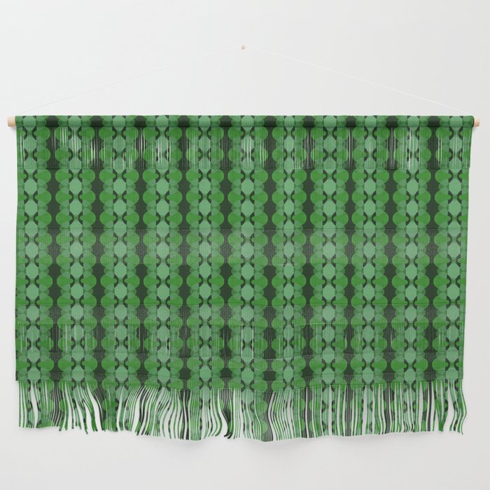 abstract pattern with paint texture in green colors Wall Hanging