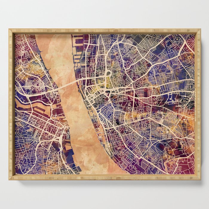Liverpool England Street Map Serving Tray by artpause ...
