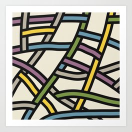 Color full ribbon pattern Art Print