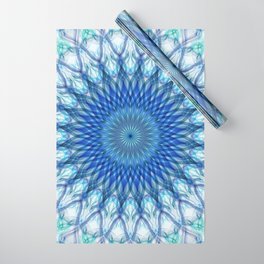 Light blue and white mandala Wrapping Paper
