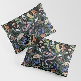 Mushroom Snake Crystals Garden Pillow Sham