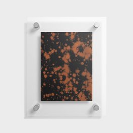 Distressed Bleached Rust on Black Fabric Floating Acrylic Print