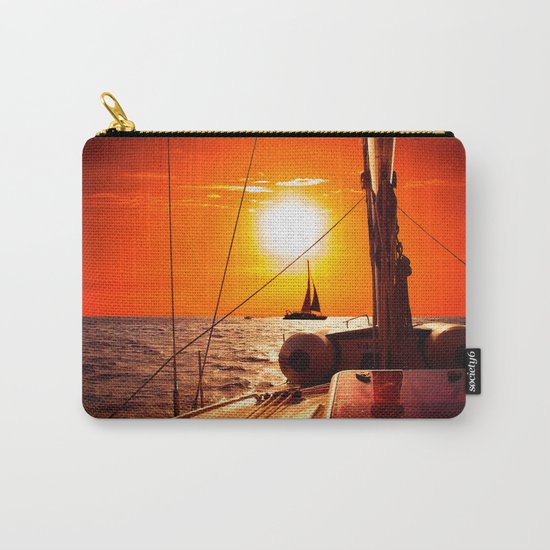 Yacht at Sunset Carry-All Pouch