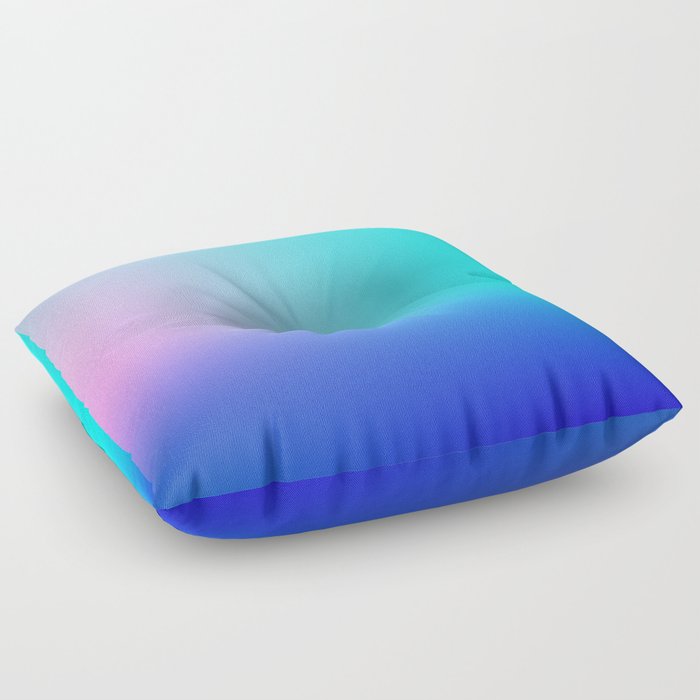 2 Blue Gradient Background 220715 Minimalist Art Valourine Digital Design Floor Pillow