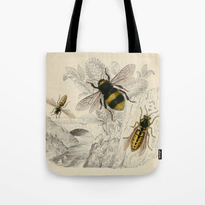 Naturalist Bee And Wasps Tote Bag