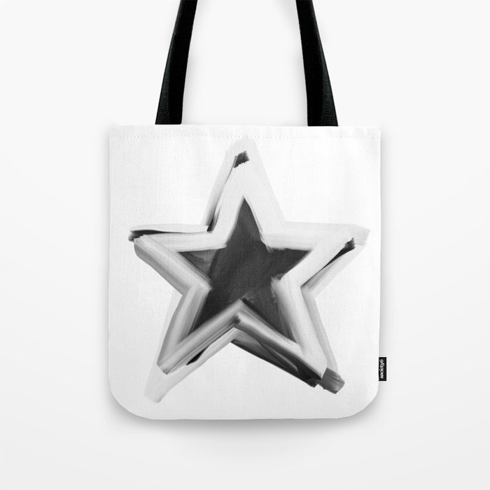 Star Canvas Tote Bag - White