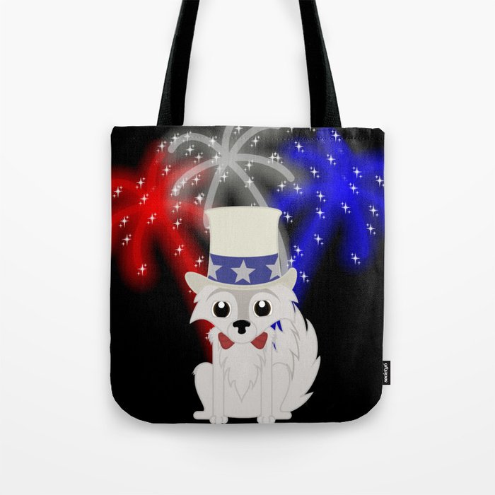 Independence Puppy Tote Bag