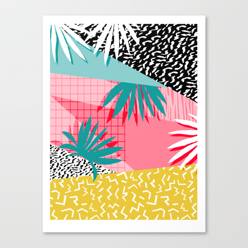 aanvaarden schelp Bij Bingo - throwback retro memphis neon tropical socal desert festival trendy  hipster pattern pop art Canvas Print by Wacka | Society6