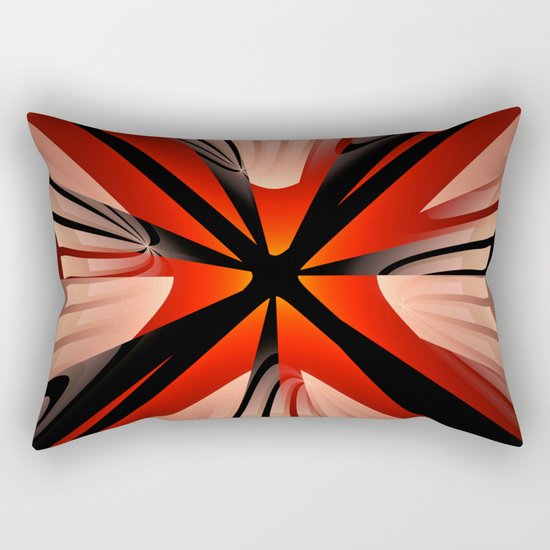Winter abstract with red Rectangular Pillow