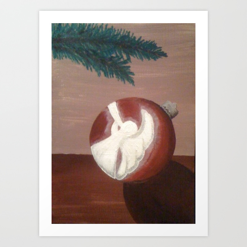 Christmas Angel Ornament Art Print By Artisticaspirations Society6
