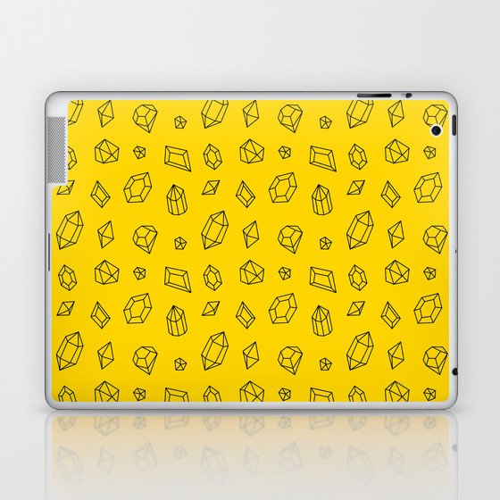 Yellow and Black Gems Pattern Laptop & iPad Skin