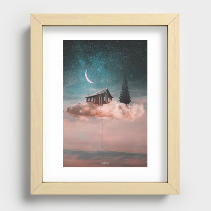 Dreamer on clouds Recessed Framed Print