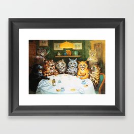 Louis Wain Cats-Kitty Happy Hour Framed Art Print