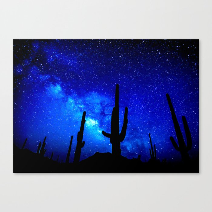 The Milky Way Blue Canvas Print