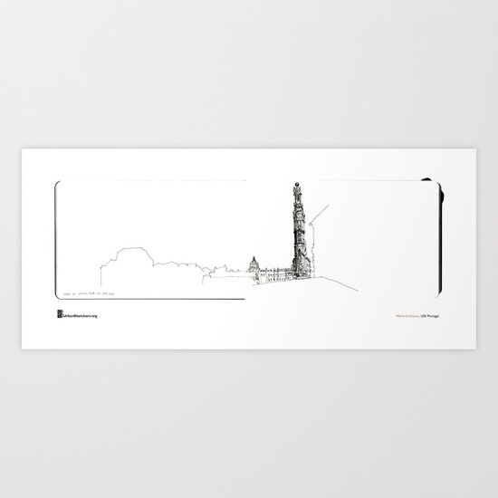 Mário Linhares, "Porto Tower" Art Print