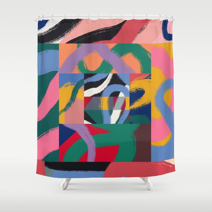 Box of ribbons Shower Curtain