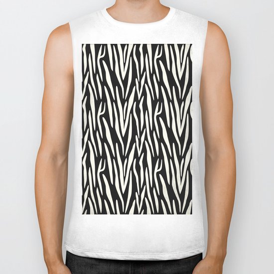 Zebra Print Biker Tank