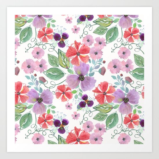 Floral pattern 7 Art Print