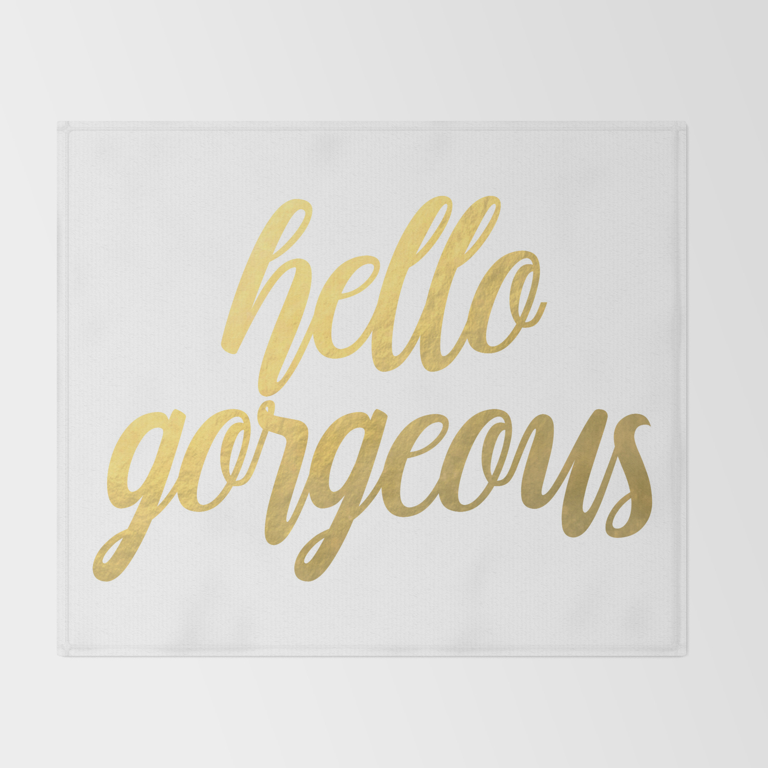 Hello Gorgeous Gold Throw Blanket By Tshirtstylist Society6