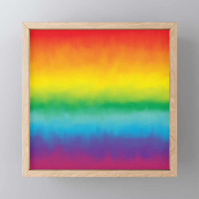 Watercolor Rainbow Framed Mini Art Print