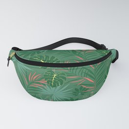 Green Tropical Plants Fanny Pack