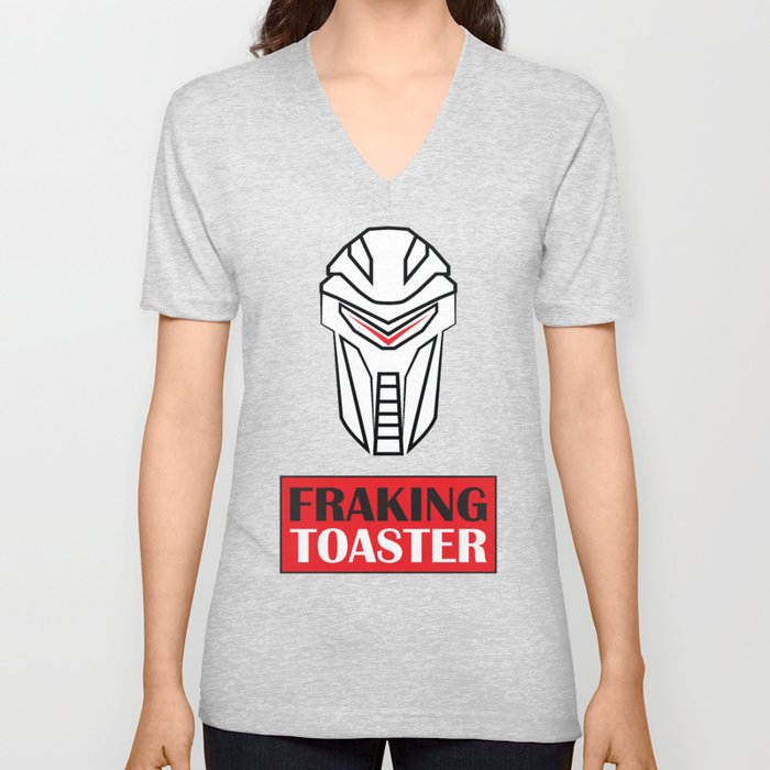 Fraking Toaster Cylon  V Neck T Shirt