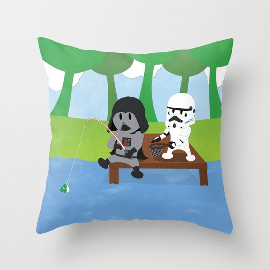 SW Kids - Darth Fishing Throw Pillow