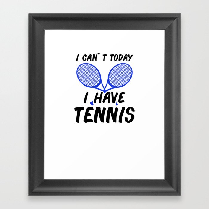Tennis Tennisplayer Racket Tenniscoach Gift Framed Art Print