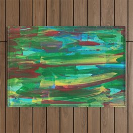 Spring Colors Vertical Abstract painting Outdoor Rug